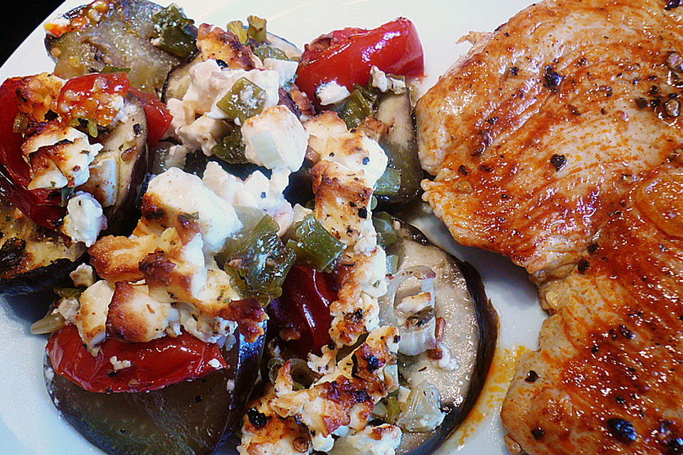 Aubergine mit Feta