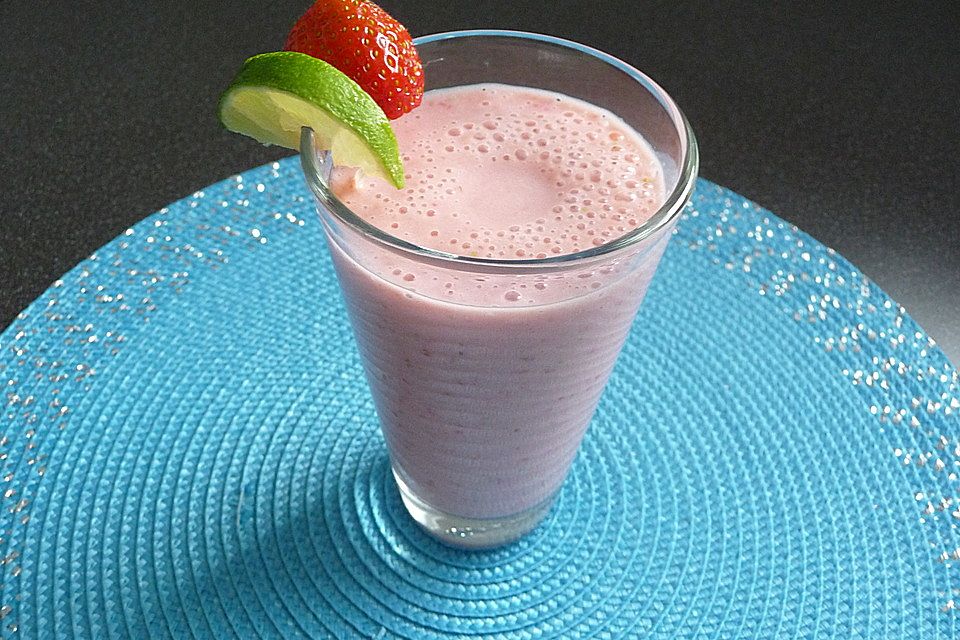 Erdbeer-Limetten-Smoothie