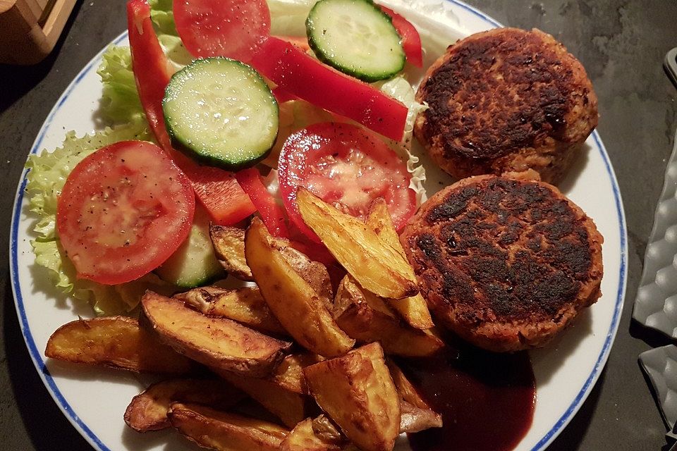 Vegetarische Bratlinge mit Kidneybohnen