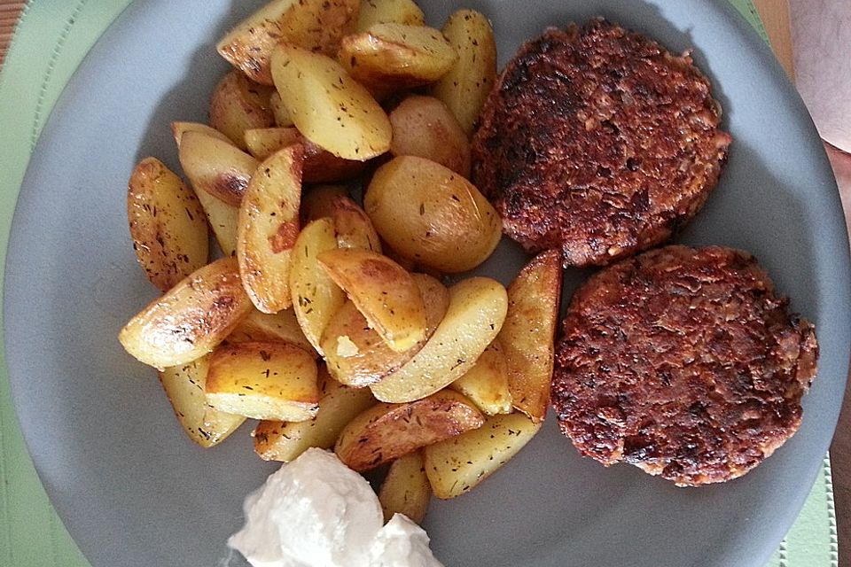 Vegetarische Bratlinge mit Kidneybohnen