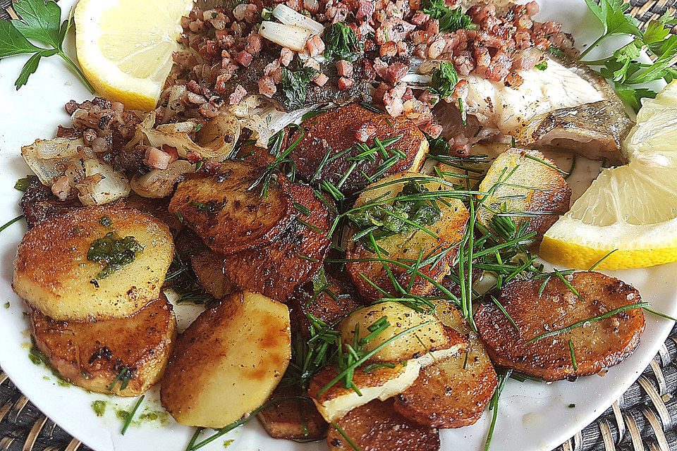 Kartoffeln in Bärlauchbutter gebraten