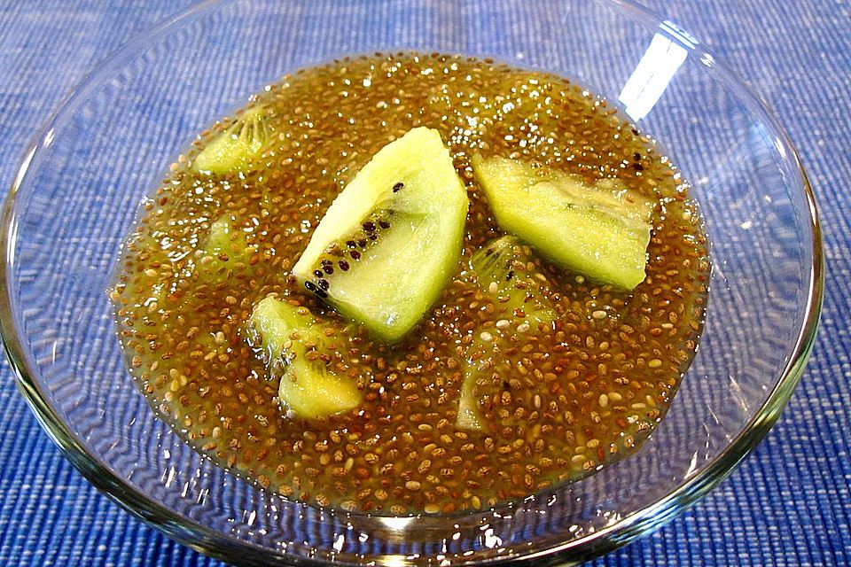 Orangen-Kiwi-Chia-Pudding