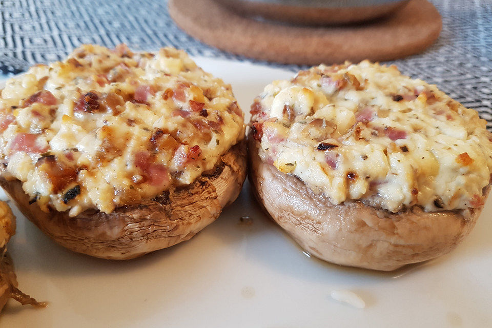 Champignons gefüllt mit Feta