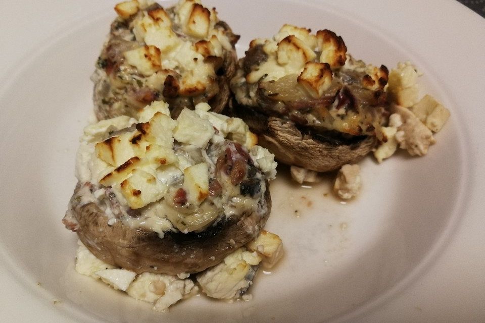 Champignons gefüllt mit Feta