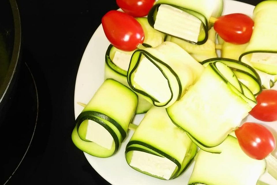 Zucchini-Spieße vom Grill