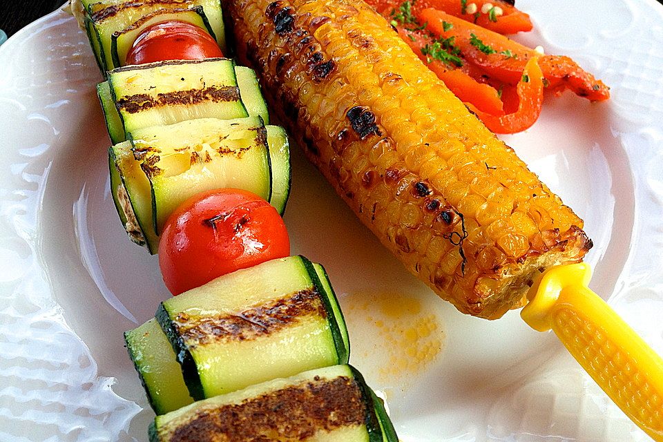 Zucchini-Spieße vom Grill