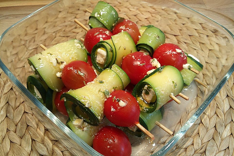 Zucchini-Spieße vom Grill