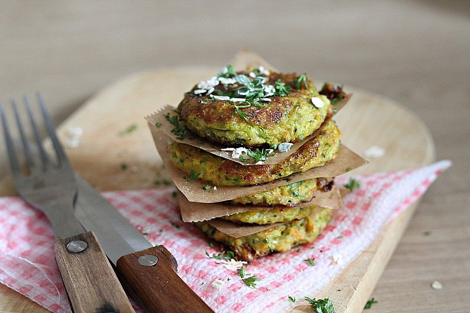 Zucchini-Karotten-Puffer