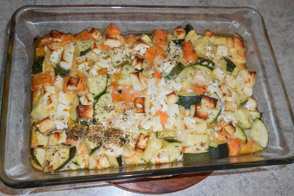 Süßkartoffel-Gratin mit Feta