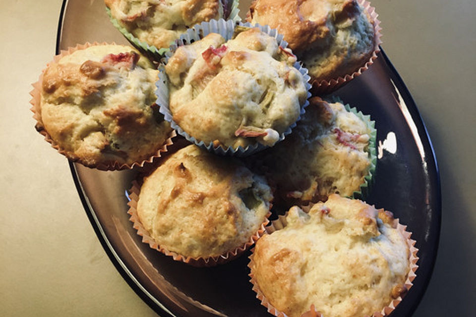 Vegane Rhabarbermuffins