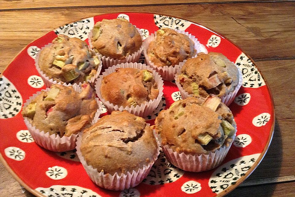 Vegane Rhabarbermuffins