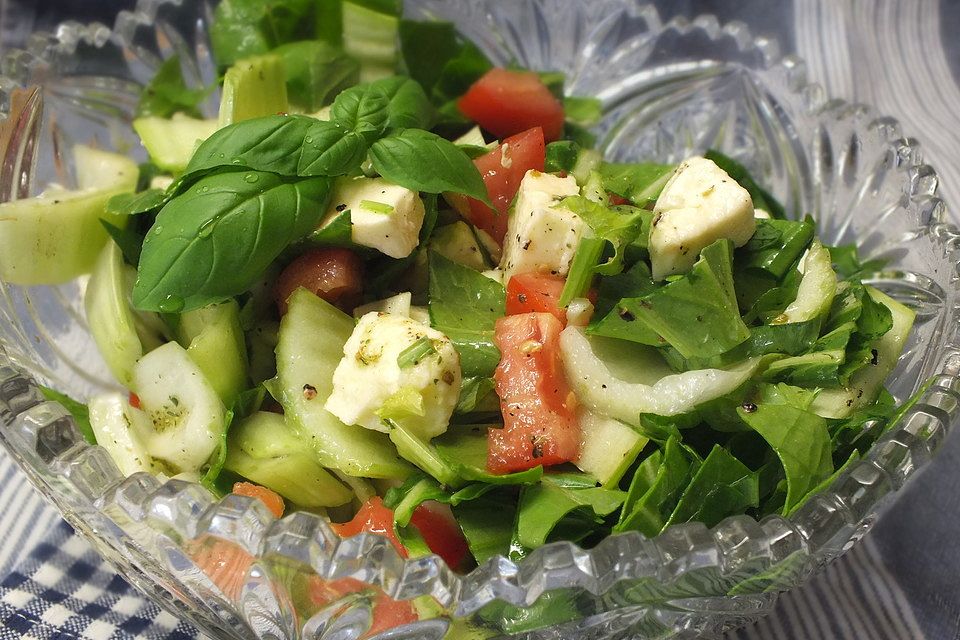 Pak Choi-Tomate-Mozzarellasalat