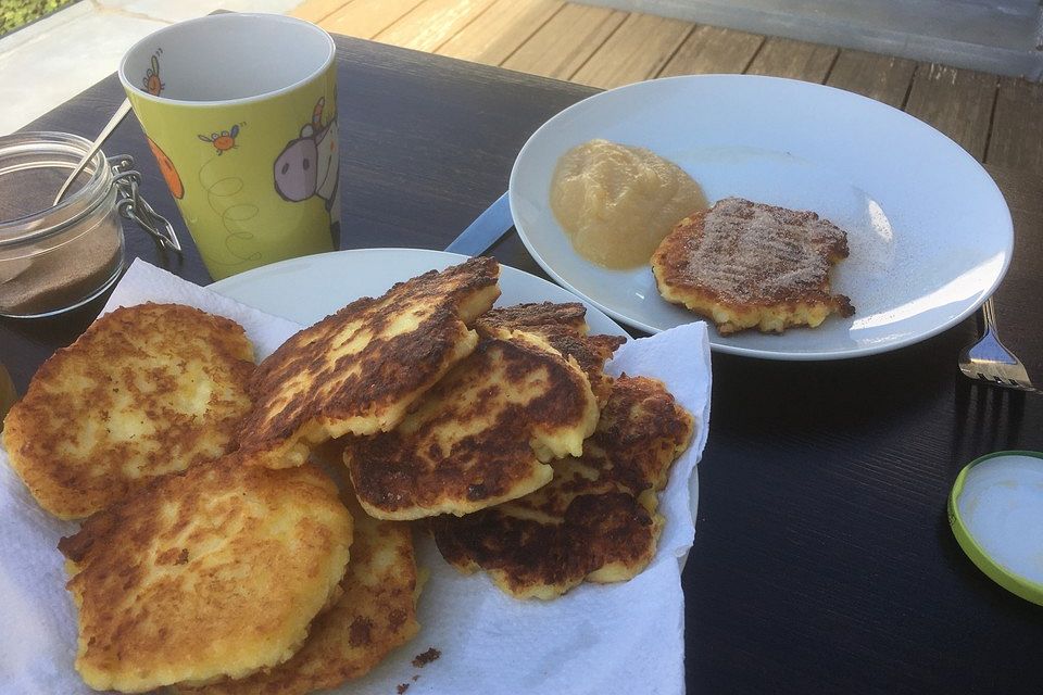 Quarkkeulchen aus Kloßteigmasse