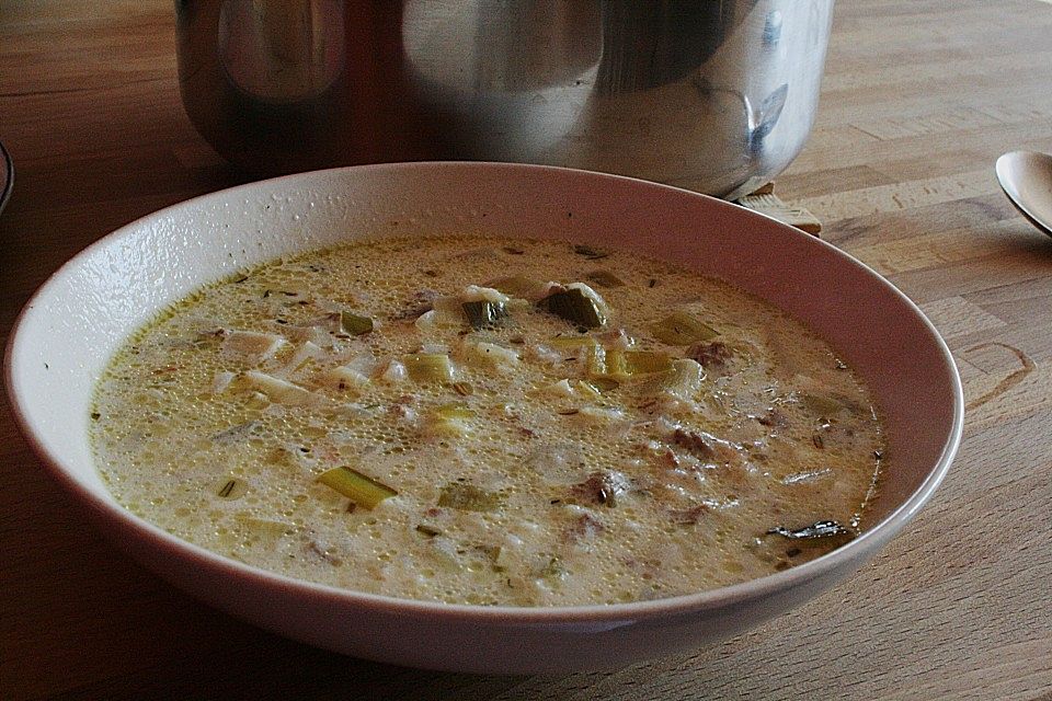 Käse - Porreesuppe