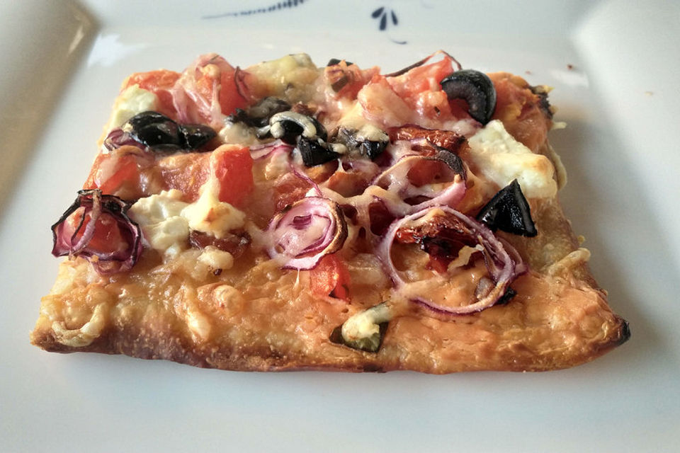 Flammkuchen griechische Art