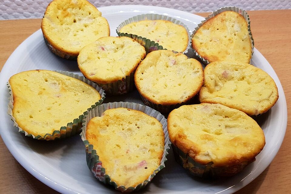 Rhabarber - Käsekuchen - Muffins