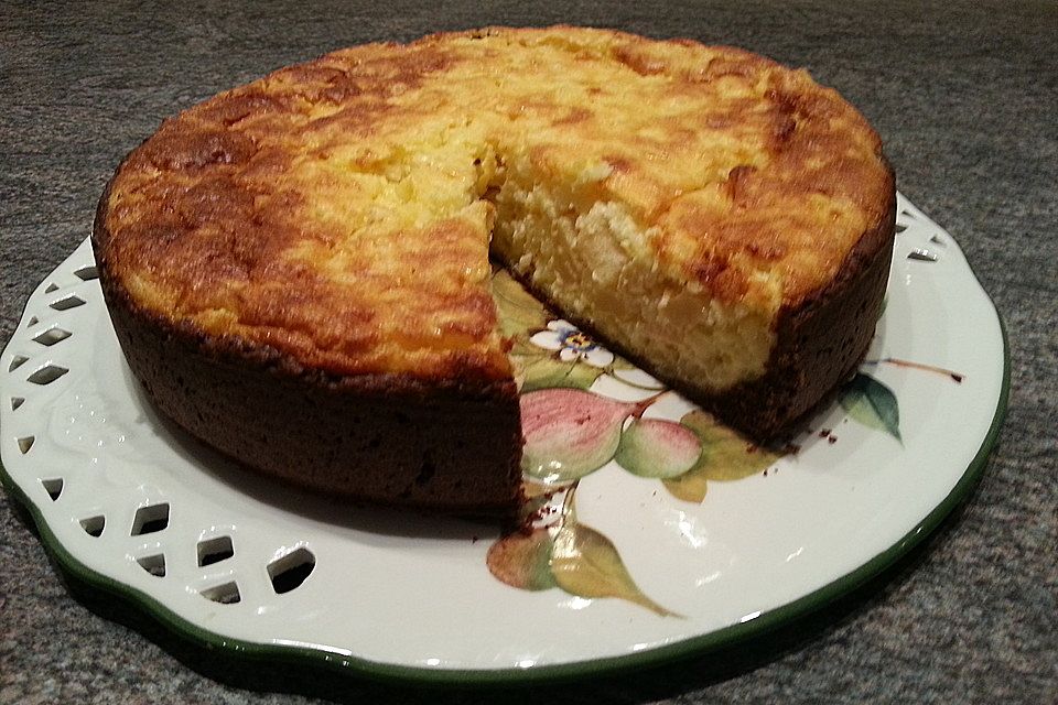 Milchreiskuchen mit Äpfeln