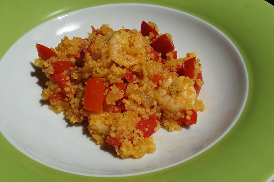 Garnelen-Couscous-Pfanne