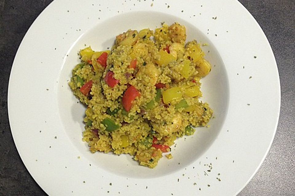 Garnelen-Couscous-Pfanne