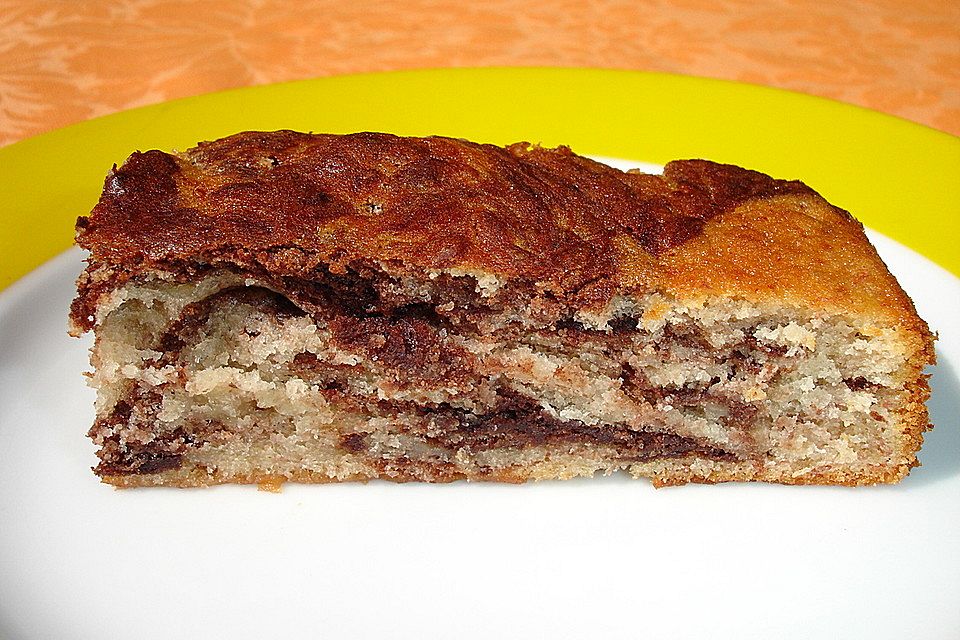 Marmorierter Bananenkuchen