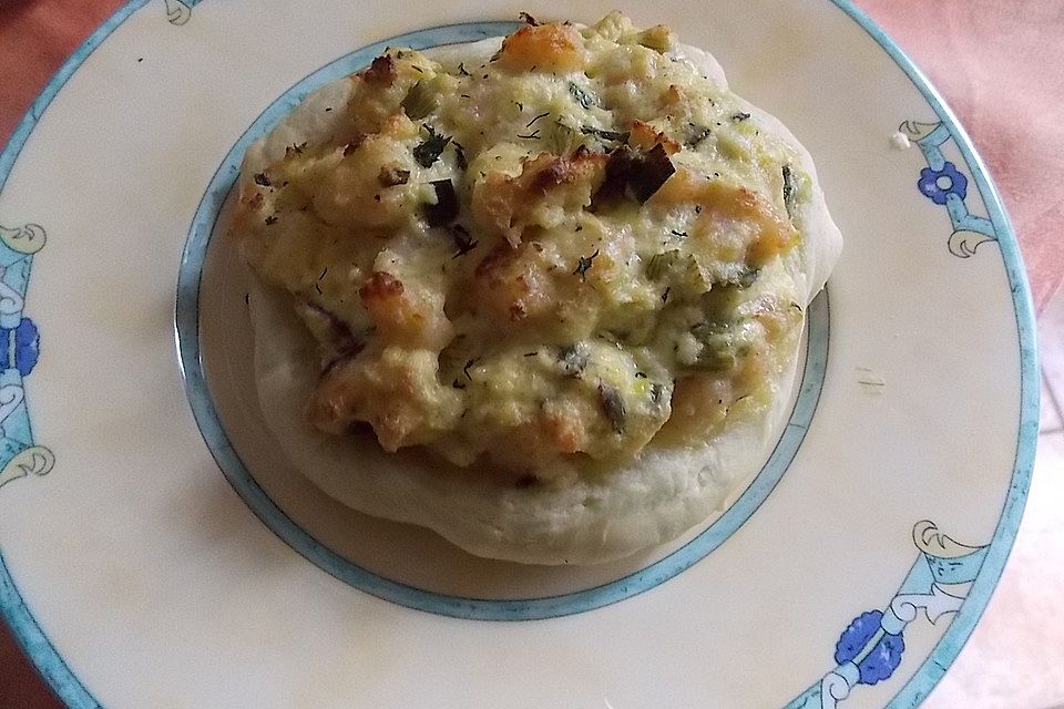 Blätterteig-Quiches mit Shrimps