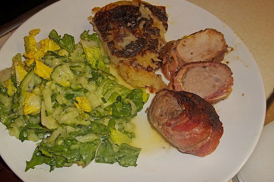 Schweinefilet in Baconhülle