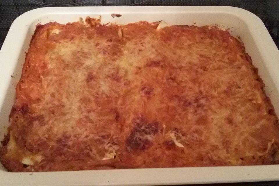 Lasagne mit Linsen-Bolognese