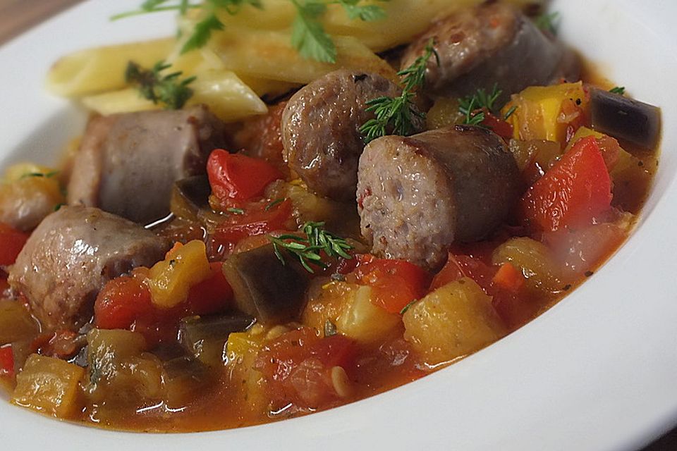 Ratatouille mit Merguez