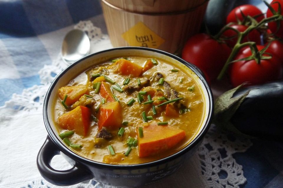 Kalbsragout mit Kürbis