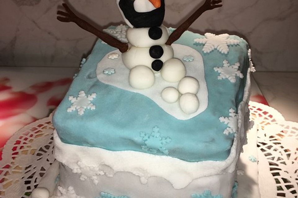 Motivtorte Olaf der Schneemann