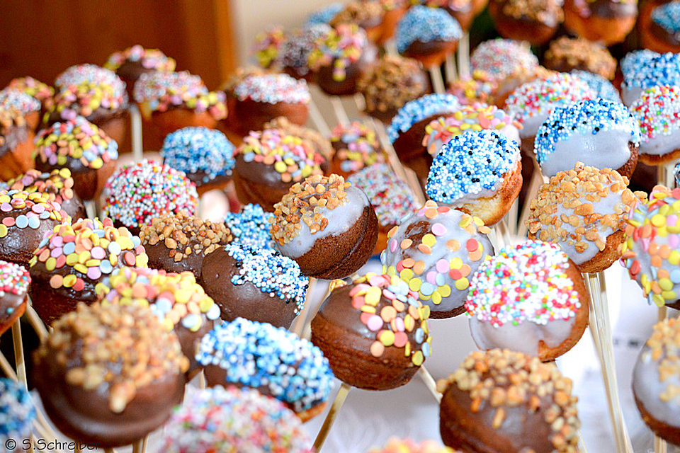 Pfirsich-Cakepops