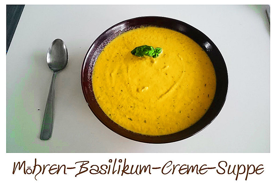 Basilikum-Möhren-Cremesuppe