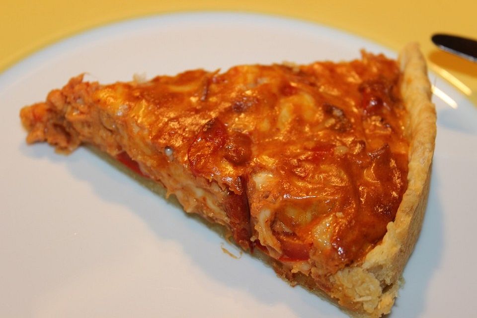 Vegetarische Paprika-Zwiebel-Quiche