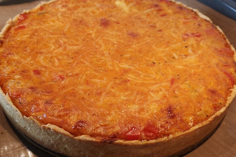 Vegetarische Paprika-Zwiebel-Quiche