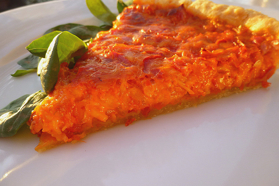 Vegetarische Paprika-Zwiebel-Quiche