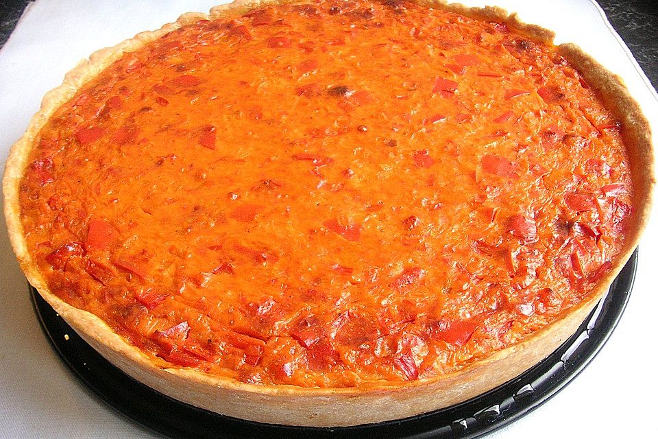 Vegetarische Paprika-Zwiebel-Quiche