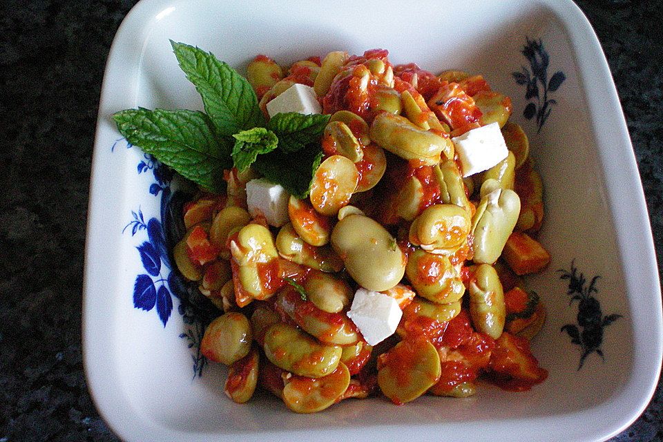 Türkischer Bohnensalat mit Schafskäse