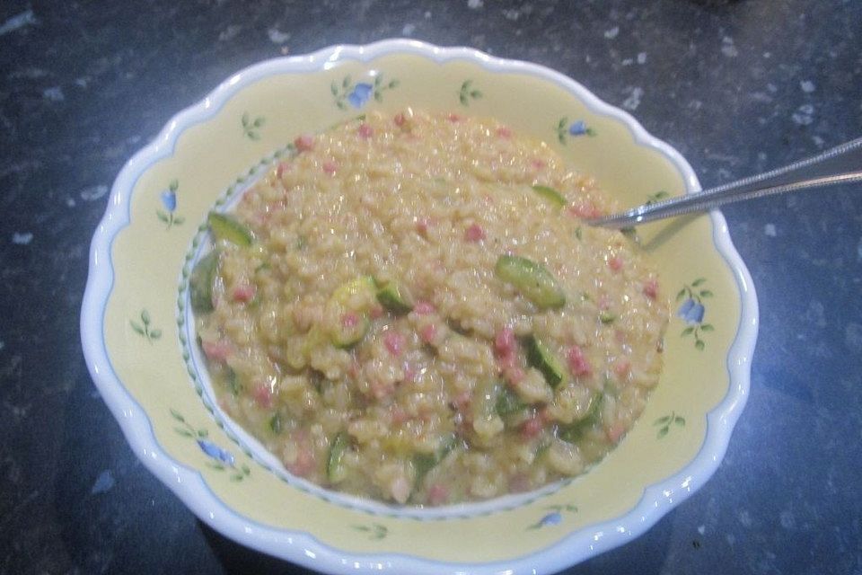 Pilzrisotto mit Zucchini