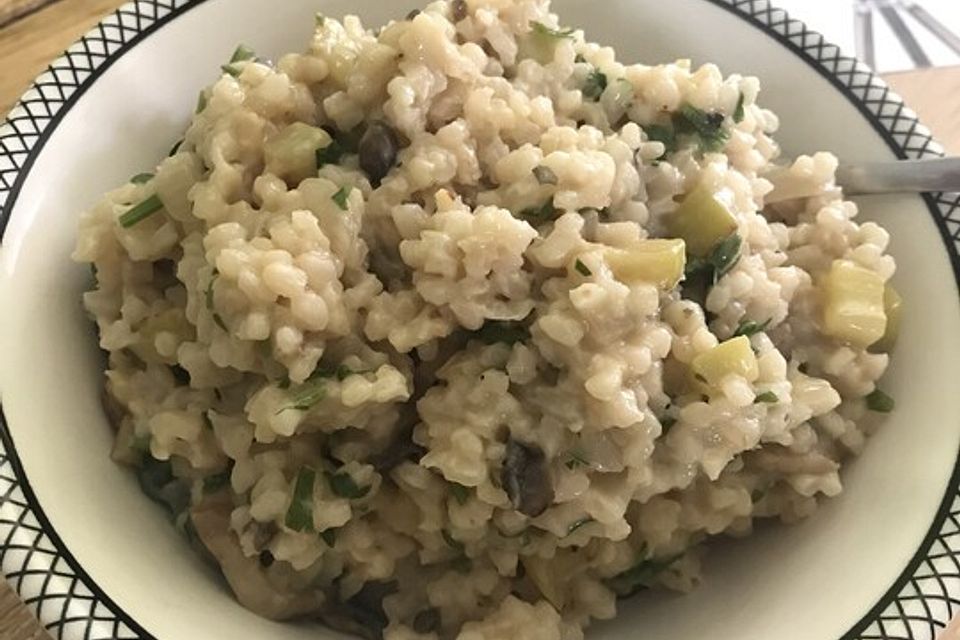 Pilzrisotto mit Zucchini