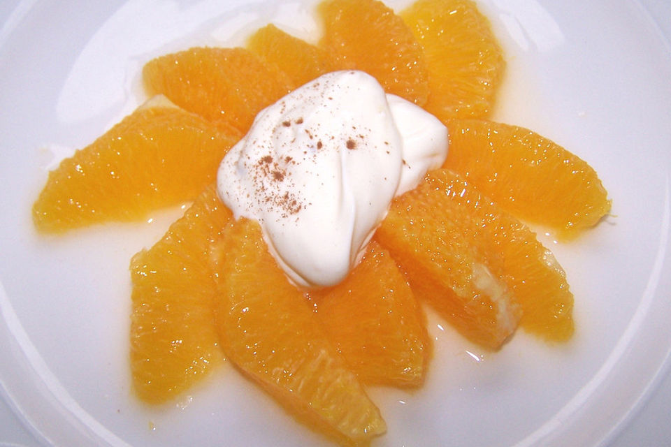 Orangensalat mit Mascarpone