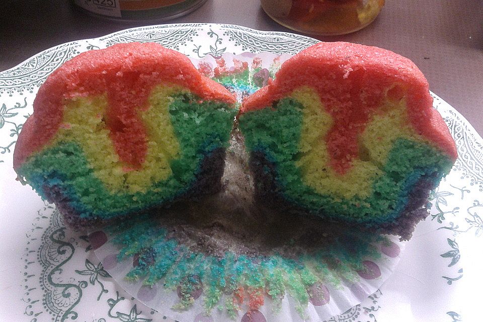 Regenbogenmuffins