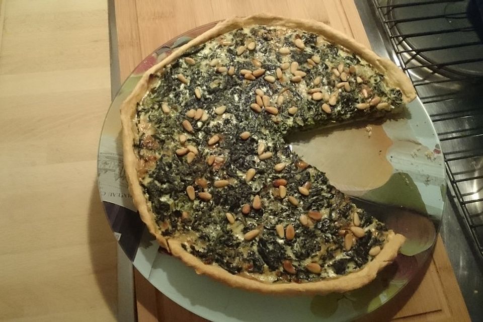 Spinat-Gorgonzola-Quiche