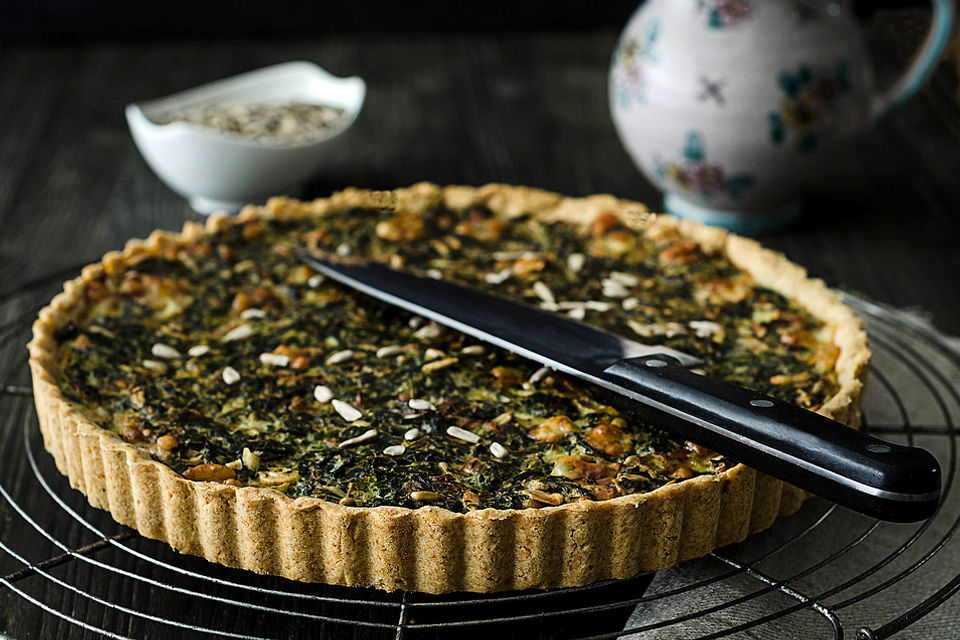 Spinat-Gorgonzola-Quiche