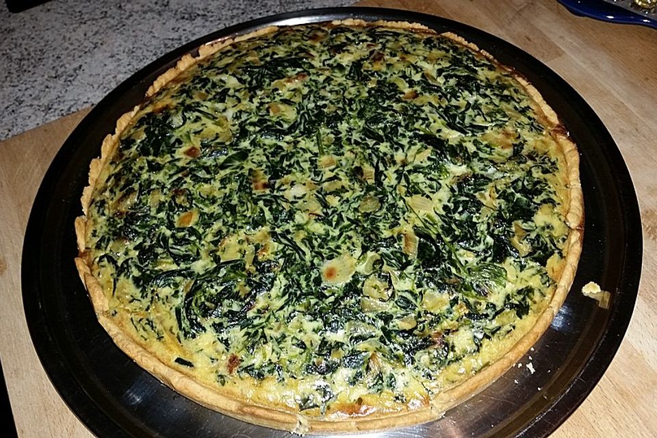 Spinat-Gorgonzola-Quiche