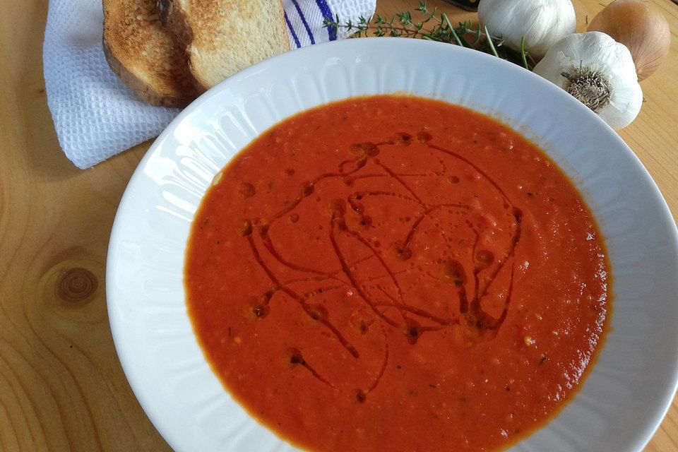 Tomaten-Knoblauchsuppe