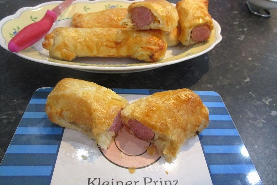 Bratwurst in Blätterteig