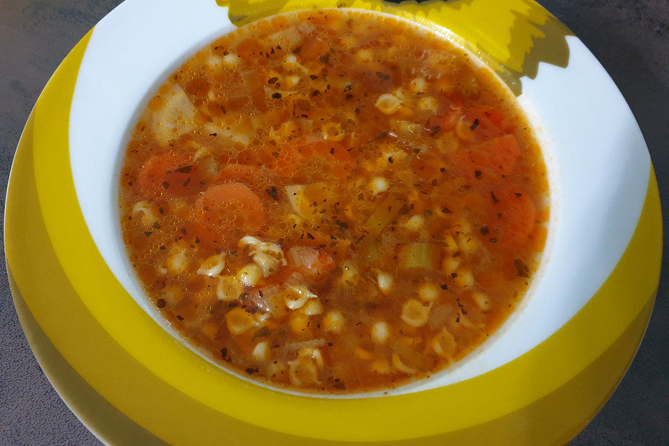 Italienische Gemüse-Nudelsuppe