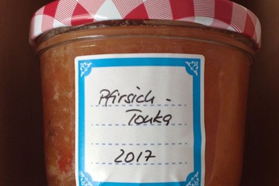 Pfirsich-Tonka-Marmelade