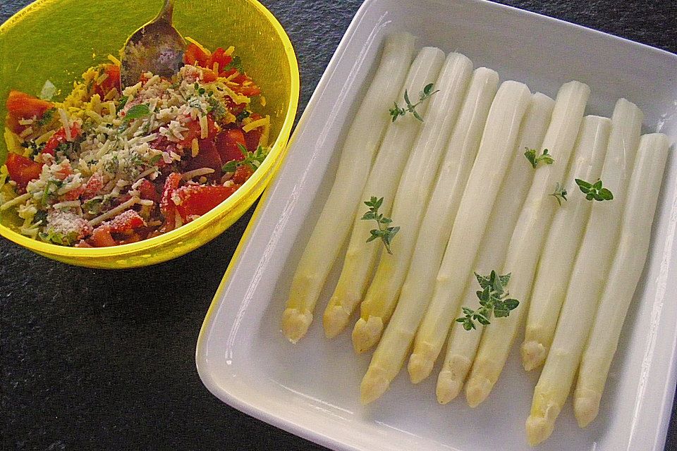 Spargel mit Parmesankruste