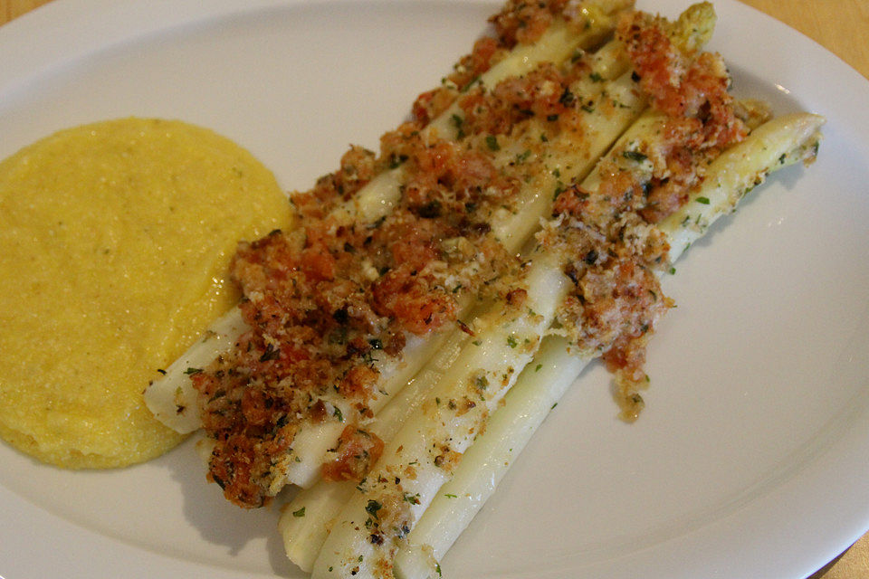 Spargel mit Parmesankruste